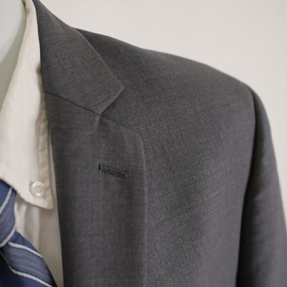 Joseph Abboud Wool Blend Gray 2 Button Blazer 42R - Picture 2 of 13